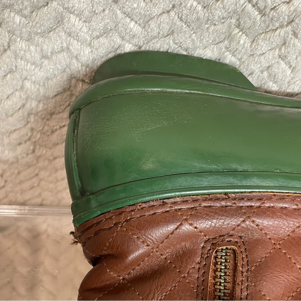 Steve Madden Women's Green Ankle Rain Duck Boots size‎ 7 Preppy - Picture 10 of 15